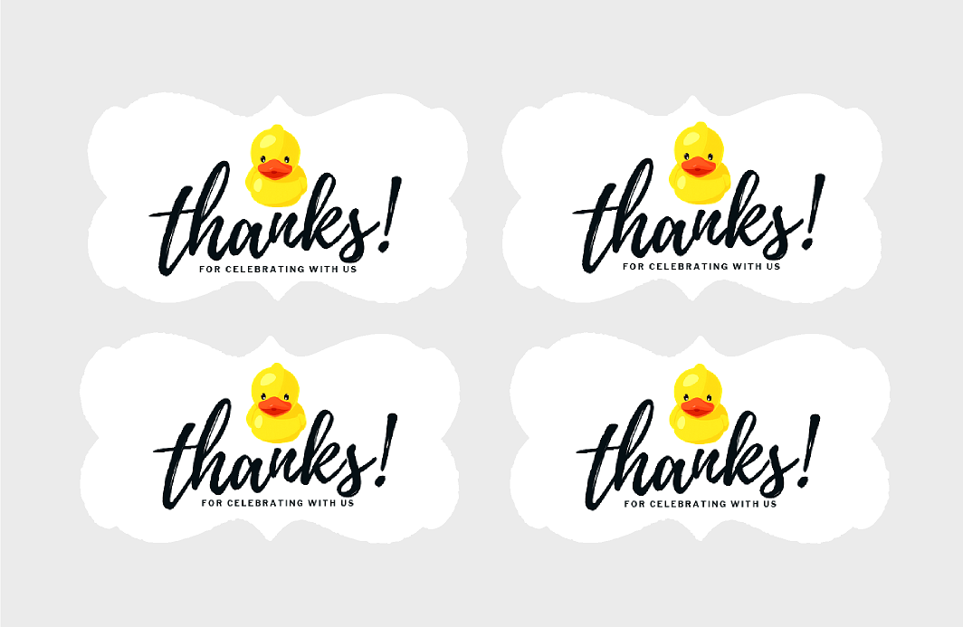 Decorative Paper Stickers 48ct (Rubber Duck)