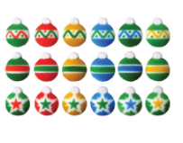 Christmas Tree Ornaments Decorative Sugars - 12ct, Asstd.
