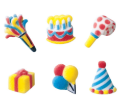 Classic Birthday Party Decorative Sugars - 12ct, Asstd.