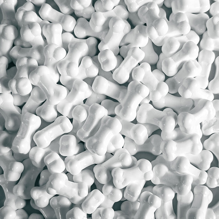 White Dog Bone Shaped Candy Sprinkles