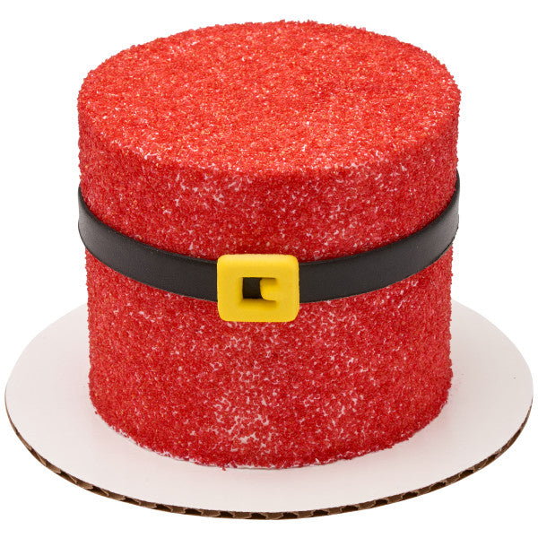 Santa Belt Buckle Edible Icing Toppers 24ct Asstd.