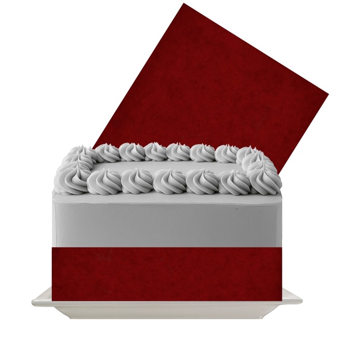 Deep Red Edible Cake Wrap | 8x10 Icing Sheet | Elegant & Luxury Cake Decoration