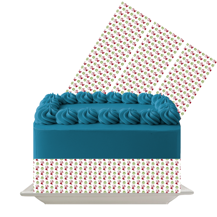 Mini Multicolor Dot Matrix Edible Cake Wrap | 8x10 Icing Sheet | Fun Confetti Party Cake Decor