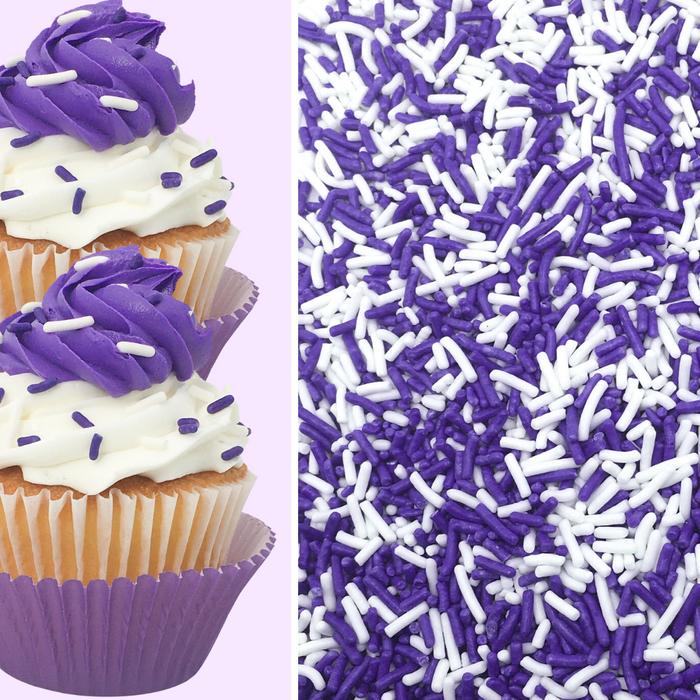 Bicolor Classic Sprinkles (Purple/White)