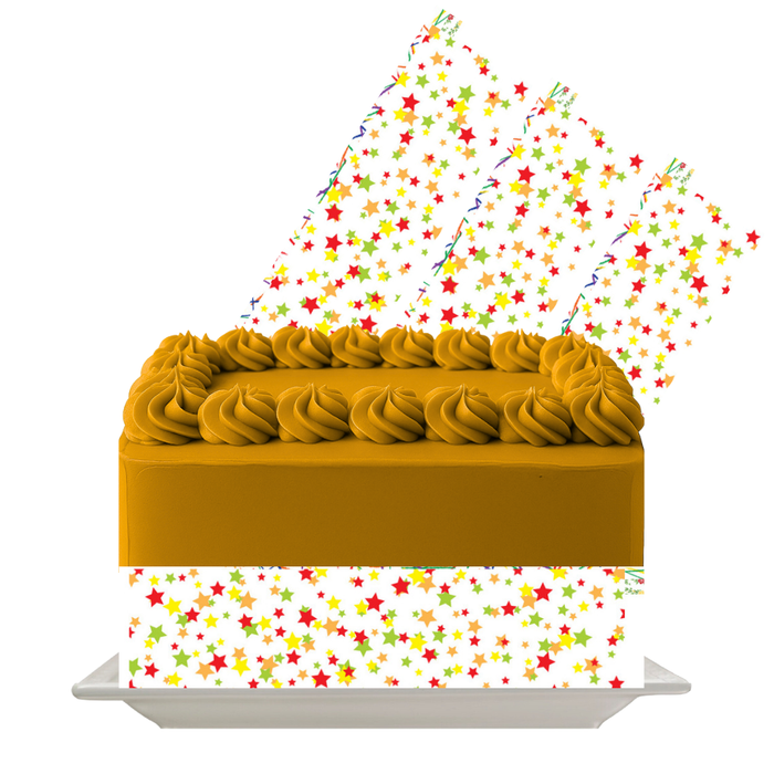 Yellow Candy Sprinkle Dot Edible Cake Wrap | 8x10 Icing Sheet | Sweet Birthday Cake Decor