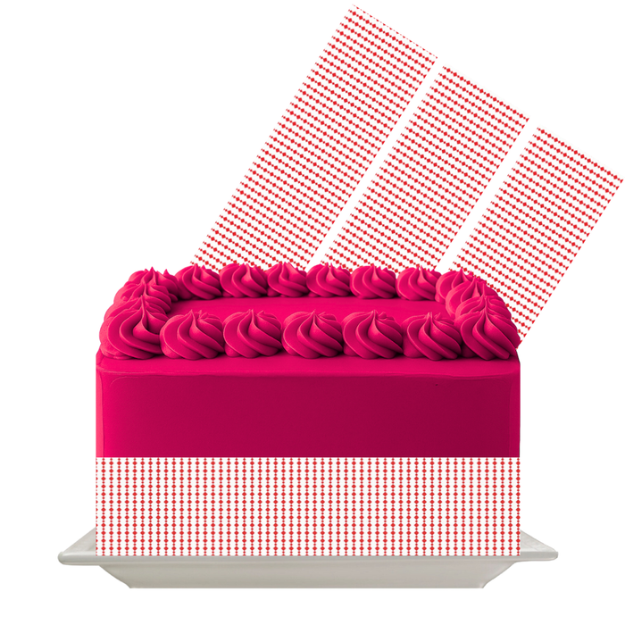 Pink Micro-Mesh Dot Edible Cake Wrap | Rose Dot Icing Sheet | Sweet Birthday & Feminine Cake Decoration