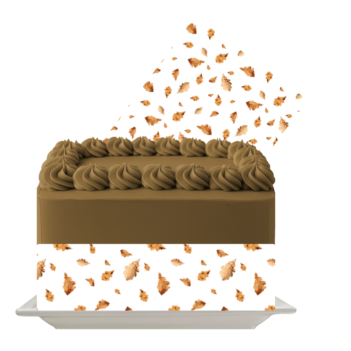 Fall Leaves Edible Cake Wrap | Autumn Leaf Icing Sheet | Seasonal Cake Decor