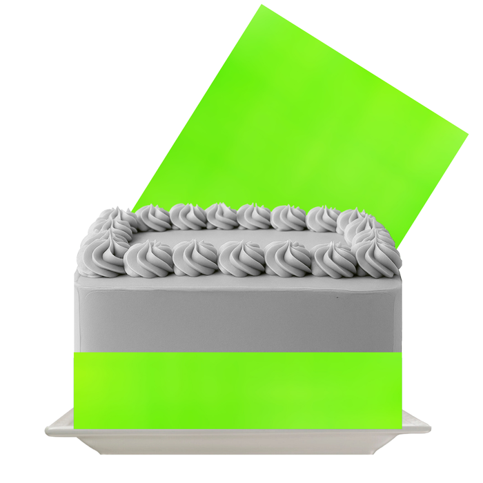 Solid Neon Green Edible Cake Wrap | 8x10 Icing Sheet | Bold Party Cake Decoration
