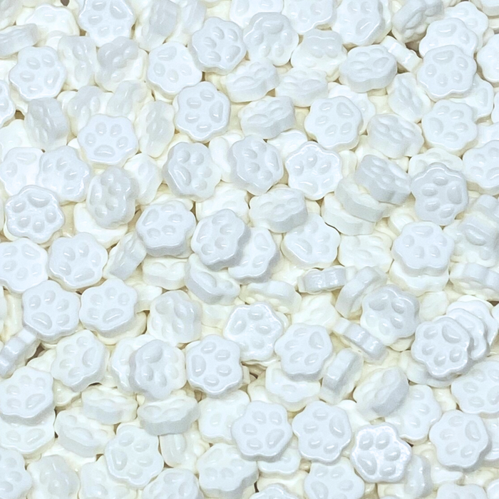 White Dog Paw Shaped Candy Sprinkles
