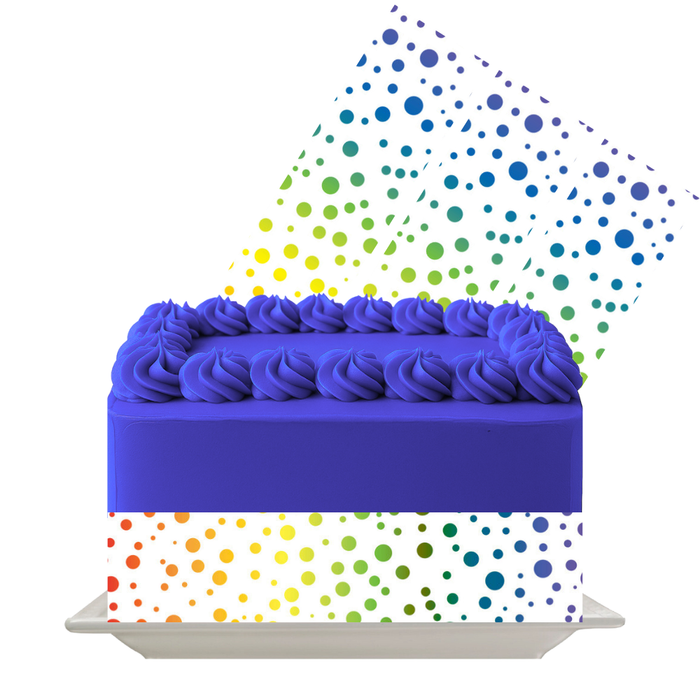 Rainbow Bubbles Edible Cake Wrap | 8x10 Icing Sheet | Colorful Bubble Party Cake Decor