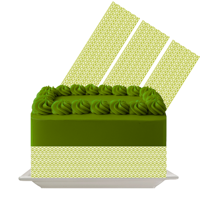 Soft Lime Gradient Dot Edible Cake Wrap | 8x10 Icing Sheet | Fresh Spring Cake Decor