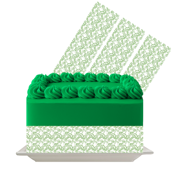 Sage Garden Weave Edible Cake Wrap | Soft Green Leaves Icing Sheet | Outdoor & Nature Cake Decorations
