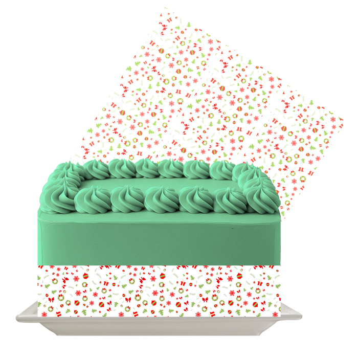 Christmas Presents Edible Cake Wrap | Holiday Gift Icing Sheet | Festive Cake Decoration