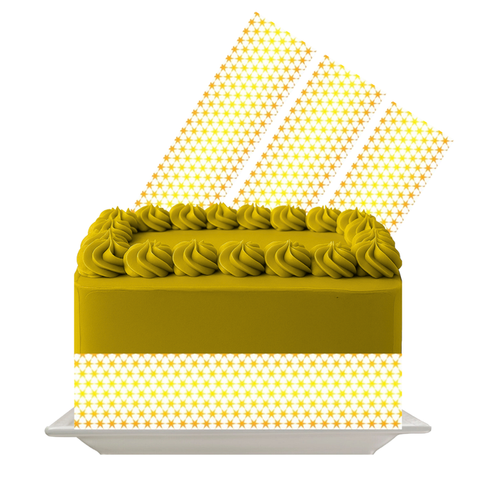 Yellow Pin-Dot Delight Edible Cake Wrap | 8x10 Icing Sheet | Baby Shower & Birthday Cake Decor