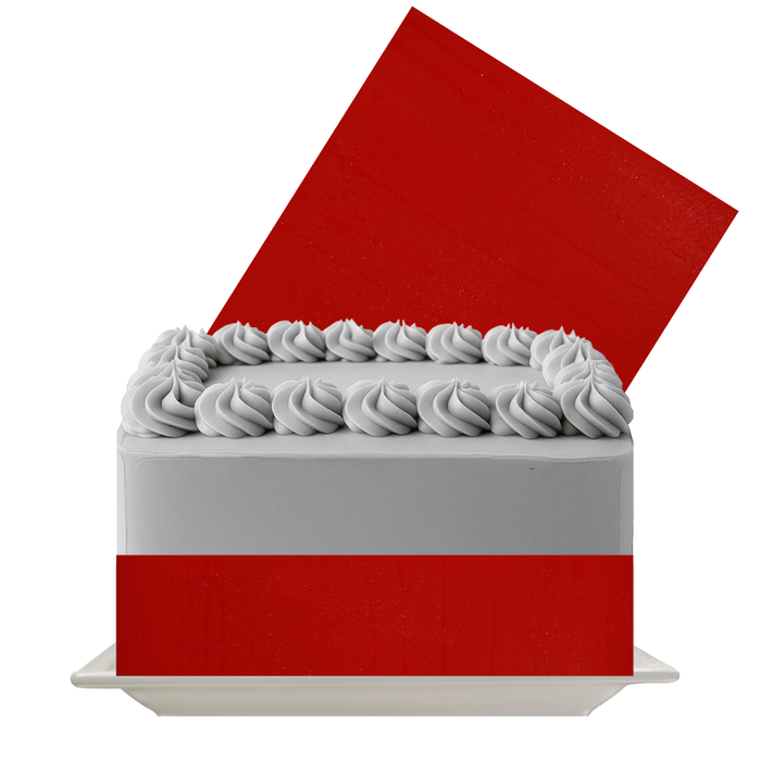 Solid Burgundy Red Edible Cake Wrap | 8x10 Icing Sheet | Elegant & Luxury Cake Decoration