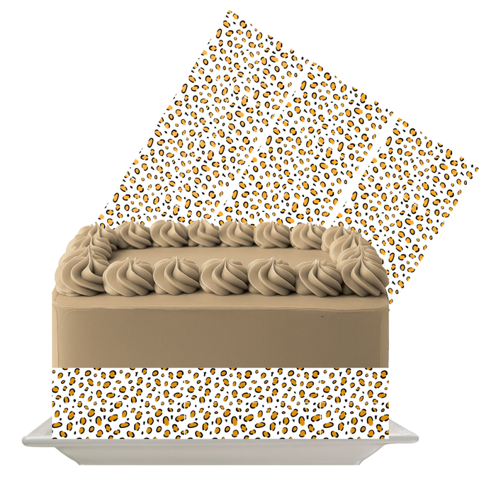 Cheetah Dots Edible Cake Wrap | Animal Print Icing Sheet | Fashion Theme Cake Decoration