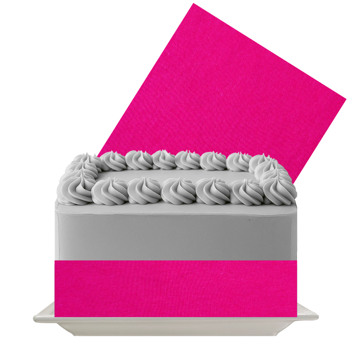 Solid Hot Pink Edible Cake Wrap | 8x10 Icing Sheet | Bold Party Cake Decoration