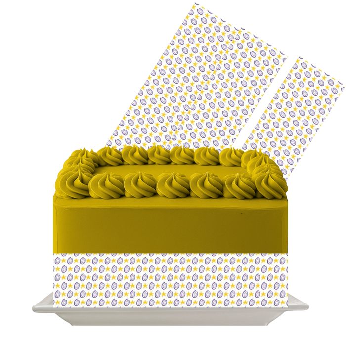 Sunshine Petal Pattern Edible Cake Wrap | 8x10 Icing Sheet | Spring Birthday & Floral Cake Decoration