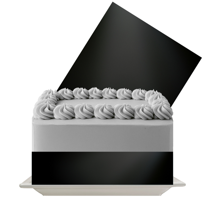 Solid Black Edible Cake Wrap | 8x10 Icing Sheet | Modern & Luxury Cake Decoration