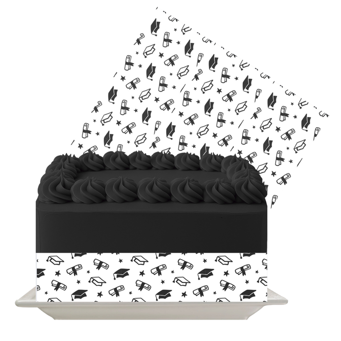 Graduation Edible Cake Wrap | Congrats Grad Icing Sheet | Graduation Party Cake Decoration