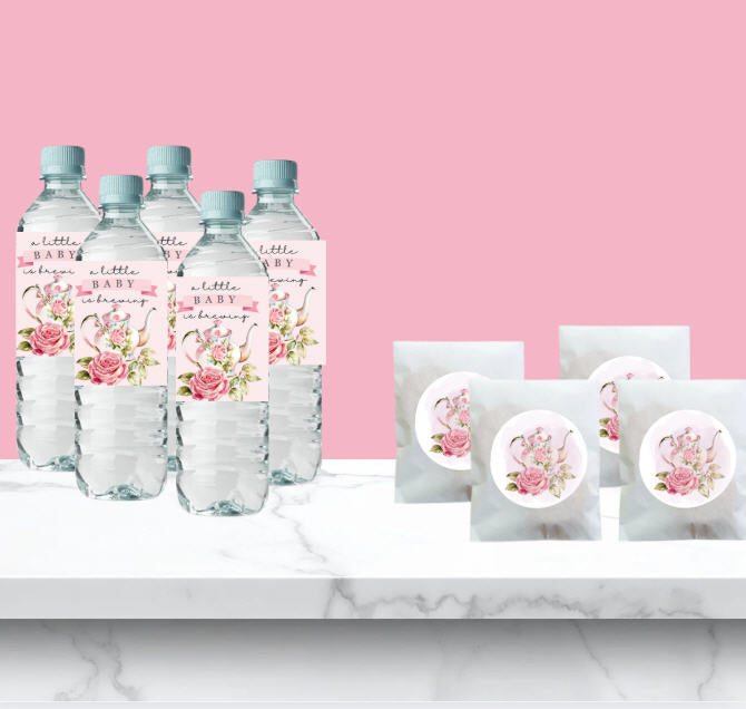 Tea Party Collection | Edible Cake Toppers, Cupcake Picks, Labels & Favor Bags