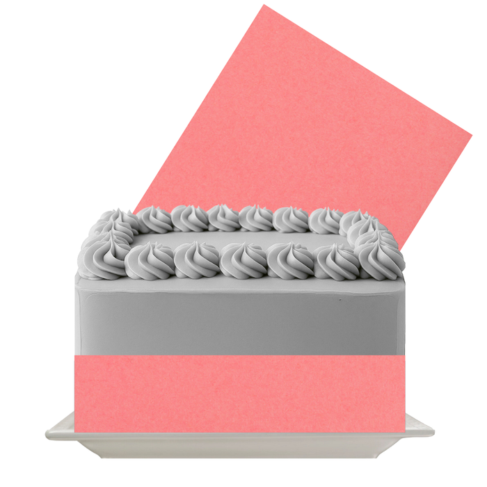 Solid Coral Pink Edible Cake Wrap | 8x10 Icing Sheet | Minimalist Cake Decoration