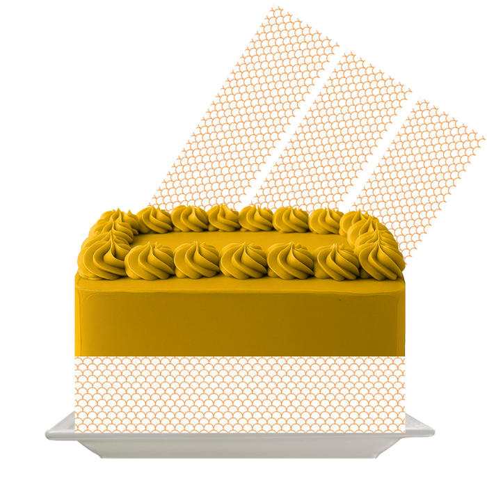 Soft Coral Fine-Dot Edible Cake Wrap | Peach Minimal Icing Sheet | Elegant Modern Cake Decoration