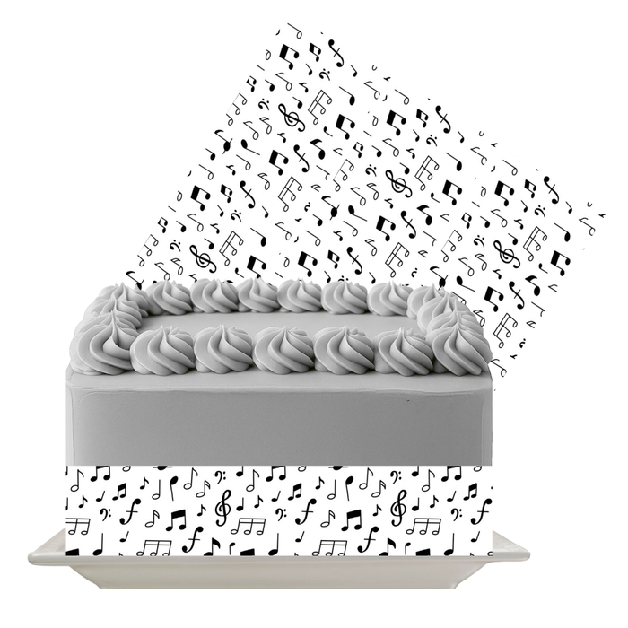 Music Symbols Edible Cake Wrap | Musical Notes Icing Sheet | Music Theme Cake Decor