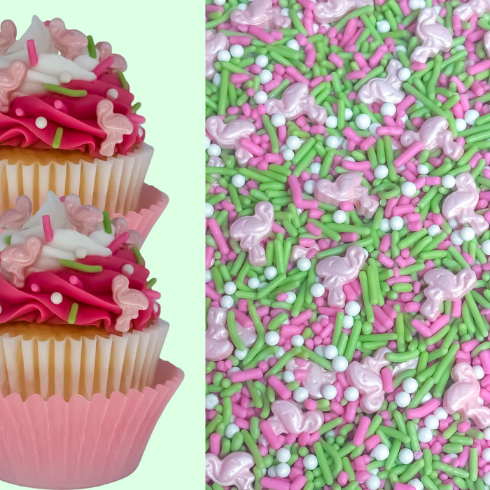 Pink Flamingo Cake Decoration Sprinkle Mix - 4oz