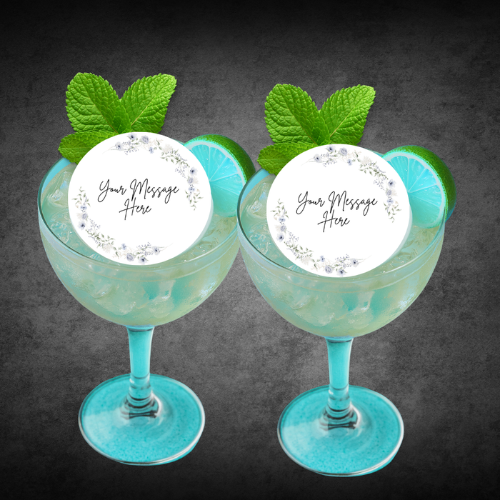 Personalized Wreath Accents  Cupcake & Drink Toppers