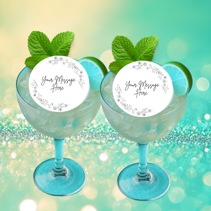 Personalized Wreath Accents  Cupcake & Drink Toppers
