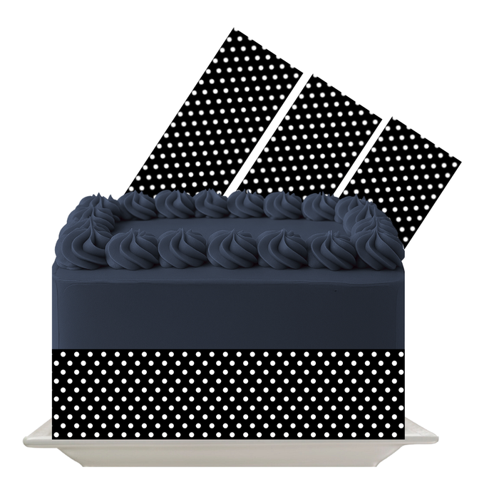 White Polka Dot Edible Cake Wrap | Minimal Dot Icing Sheet | Clean Modern Cake Decoration