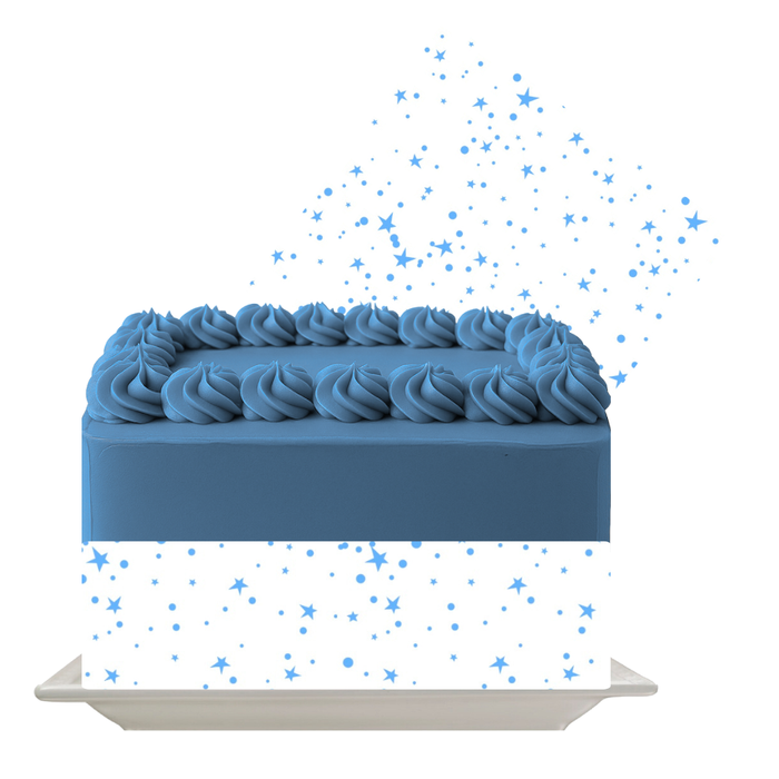 Stars and Dots Edible Cake Wrap | Celestial Icing Sheet | Minimal Cake Decor