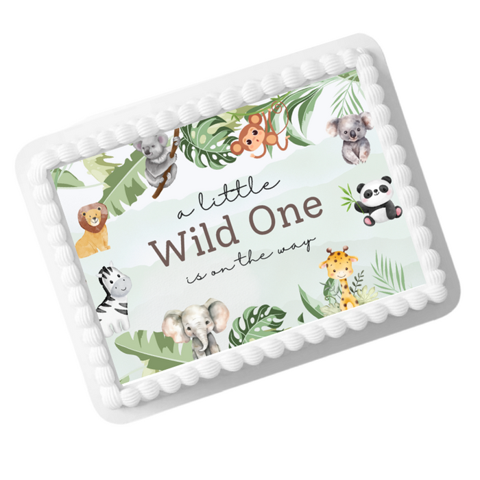 Edible Photo Image Cake Decoration Topper - Little Wild One Baby Shower