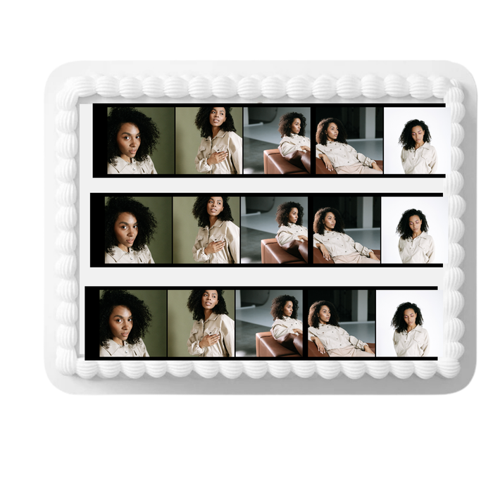 15 Photo Edible Collage Cake Decoration / Cake Border Image Cake Topper with Your Photos