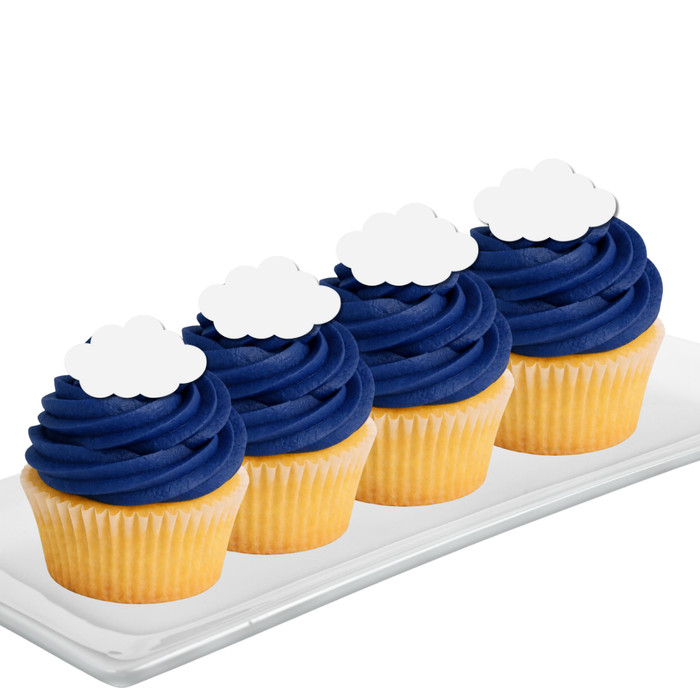 Ready Edibles - Clouds Edible Cupcake Decoration Toppers-24ct