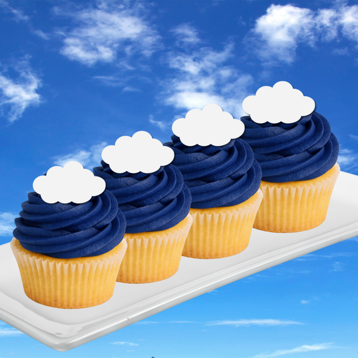 Ready Edibles - Clouds Edible Cupcake Decoration Toppers-24ct