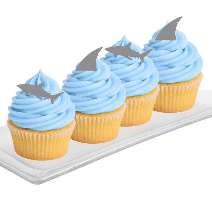 Ready Edibles - Sharks and Finn Edible Cupcake Decoration Toppers 24ct