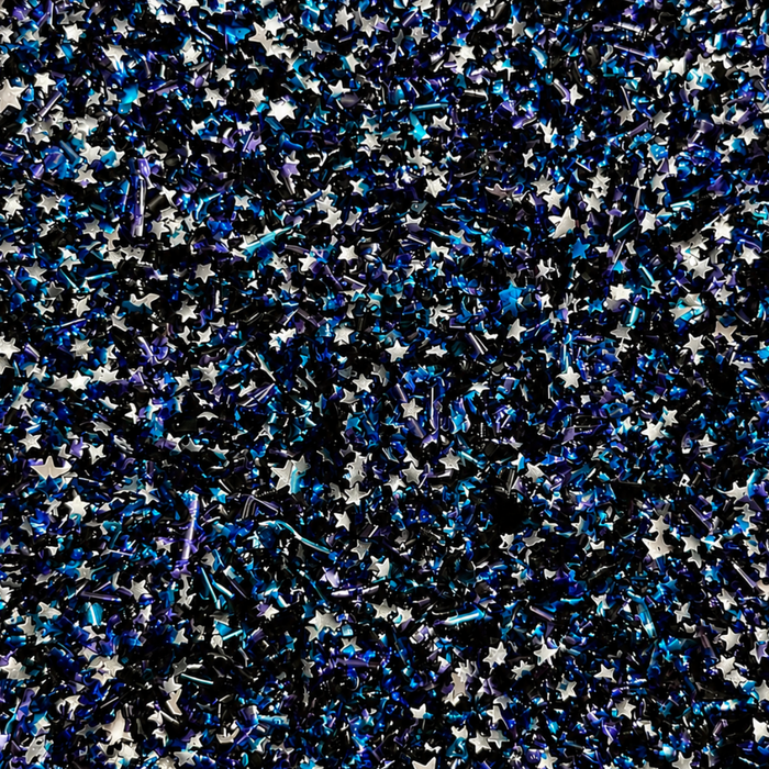 Galaxy Silver Star Sparkle Flakes Confetti Sprinkles (Galaxy) - 0.15oz