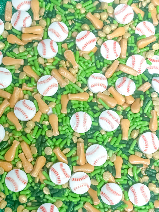 Baseball & Bat Cake Decoration Sprinkle Mix - 4oz