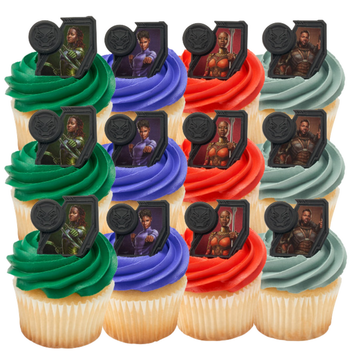 Black Panther Dessert Decoration Cupcake Toppers - 12ct