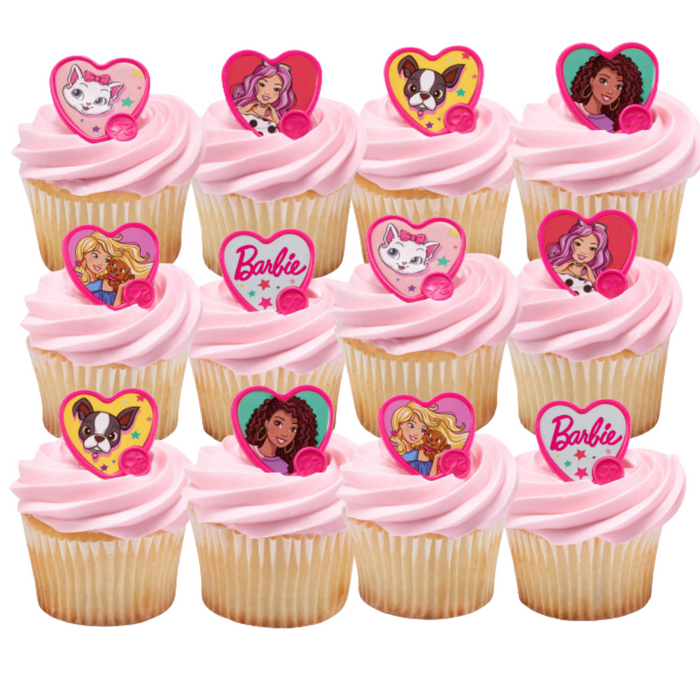 Barbie Dessert Decoration Cupcake Toppers - 12ct