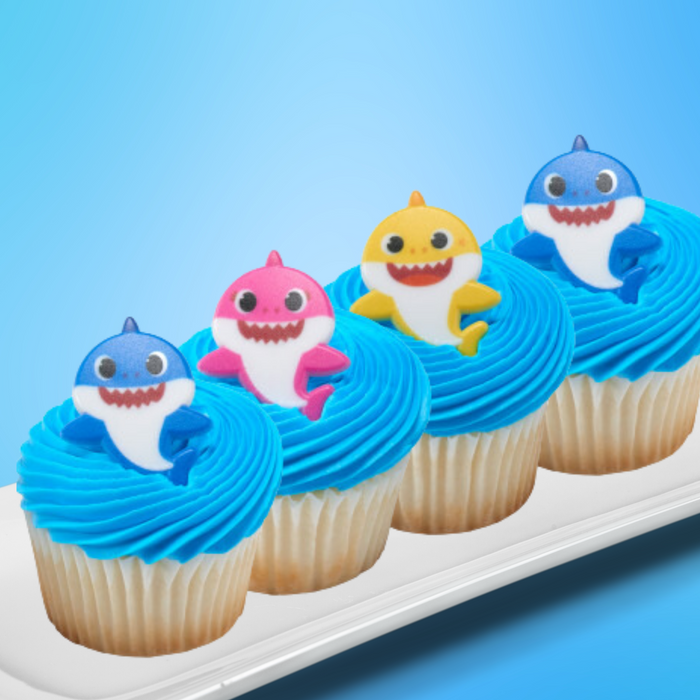 Baby Shark Dessert Decoration Cupcake Toppers - 12ct