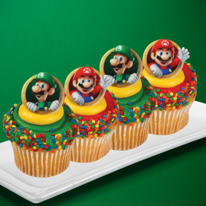 Super Mario Dessert Decoration Cupcake Toppers - 12ct