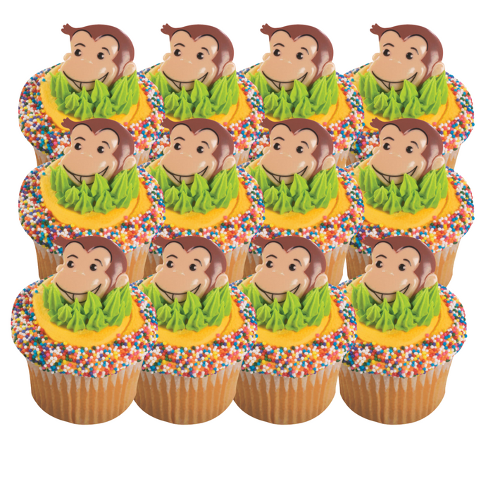 Curious George Dessert Decoration Cupcake Toppers - 12ct