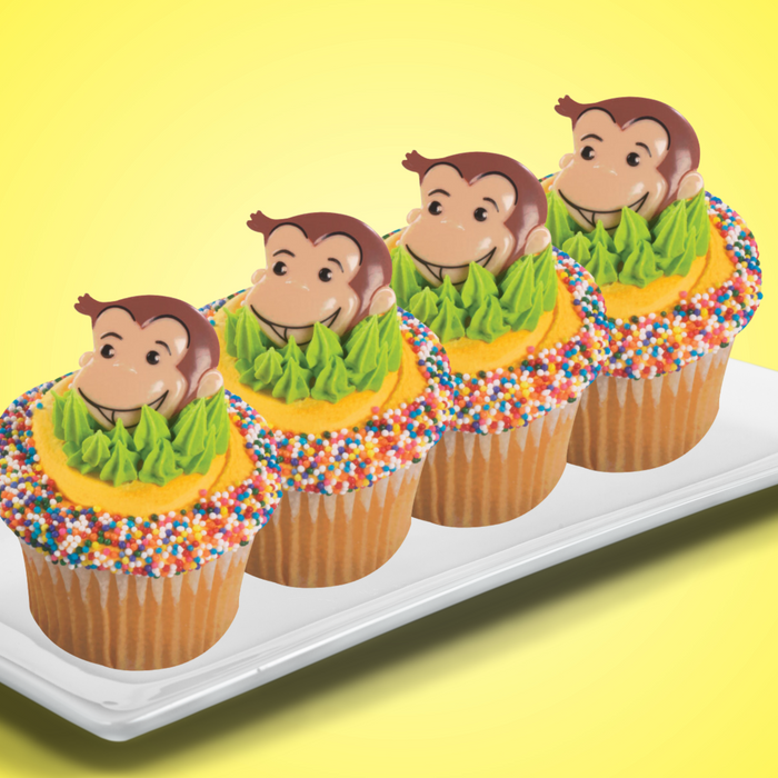 Curious George Dessert Decoration Cupcake Toppers - 12ct