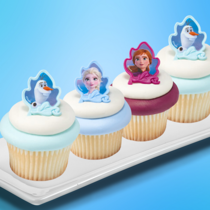 Frozen Anna & Elsa Dessert Decoration Cupcake Toppers - 12ct