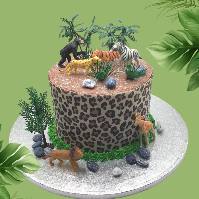Mini Jungle Animals Cake Toppers