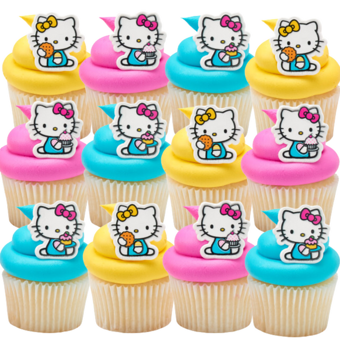 Hello Kitty Dessert Decoration Cupcake Toppers - 12ct