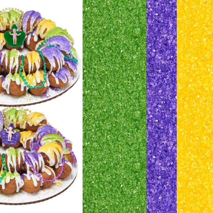 Mardi Gras King Sanding Sugar DecoKit (Beads & Babies)